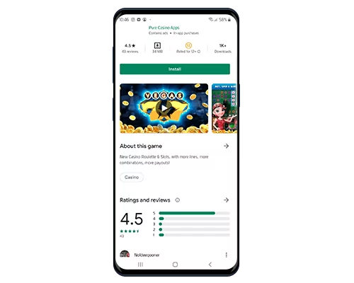 Pure casino app installation process
