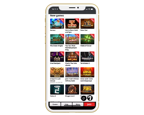 Casino games at Royal Panda app